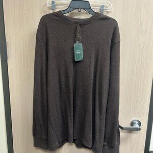 G.H. Bass & Co. Brown Henley Shirt